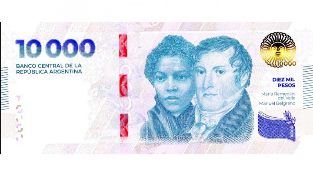 El Banco Central puso en circulación los nuevos billetes de 10.000 pesos